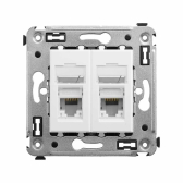 Avanti Розетка RJ-45 в стену, кат.6 двойная, ''Белое облако'' - артикул 4400294