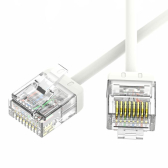 Патч-корд неэкранированный Ultra SLIM CAT6 U/UTP 4х2, 32 AWG, LSZH, белый, 1,5м | RN6UU4515WH-32 | DKC - артикул RN6UU4515WH-32
