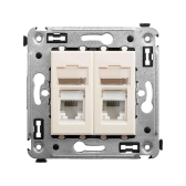 Avanti Розетка RJ-45 в стену, 5e двойная, ''Ванильная дымка'' - DKC (ДКС), артикул 4405464