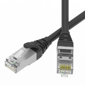Патч-корд экранированный SLIM CAT6 U/FTP 4х2, 28 AWG, LSZH, чёрный, 0,5м | RN6UF4505BK-28 | DKC - артикул RN6UF4505BK-28