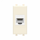 Avanti Компьютерная розетка RJ-45 без шторки модульная, кат.6А,  Ванильная дымка, 1 модуль - артикул 4405671