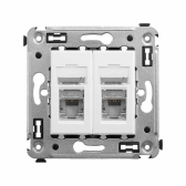 Avanti Розетка RJ-45 в стену, кат.6 двойная экранированная, ''Белое облако'' - артикул 4400394