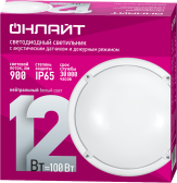 Светильник светодиодный пылевлагозащищенный для ЖКХ  OBL-R1-12-4K-WH-IP65-LED-SNRV1 | 90068 | ОНЛАЙТ - артикул 90068