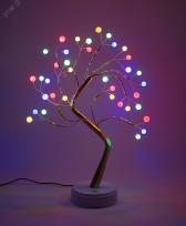 Декоративный светильник Дерево с самоцветами h 45 см, мультиколор, 36 LED, 3*АА, IP20 ЕGNID - 36M ЭРА - артикул Б0051948