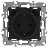 Розетка 2P+E 16A-250В, штор. с 2xUSB 5В-3А, Эра12, антрацит 12-4109-05 - ЭРА (Энергия света), артикул Б0047844