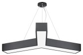 Светильник LED Geometria  Igrek SPO-144-B-40K-066 66Вт 4000К 4000Лм IP40 1200*80 черный подвесной драйвер внутри - артикул Б0058889