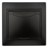 1-203-05 Розетка 2P+E Schuko с крышкой, 16А-250В, IP20, СУ, Plano, антрацит (10/100/3000) | Б0044568 | Intro - артикул Б0044568