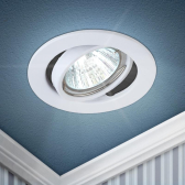 Светильник штампованный поворотный MR16,12V/220V, 50W белый ST2A WH - ЭРА (Энергия света), артикул C0043805