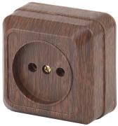 2-201-10 Розетка 2P, 16А-250В, IP20, ОУ, Quadro, венге (10/200/3600) | Б0030123 | Intro - артикул Б0030123