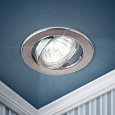 Светильник штампованный поворотный MR16,12V/220V, 50W хром ST2A CH - ЭРА (Энергия света), артикул C0043807