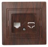 Розетка информационная RJ45, СУ, Plano, венге, 1-303-10 - артикул Б0030088