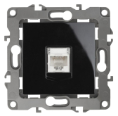 Розетка информационная RJ45, Эра12, чёрный, 12-3107-06 - артикул Б0014728