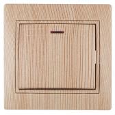 Выключатель с подсветкой, 10А-250В, СУ, Plano, сосна,1-102-11 (Б0030037) - артикул Б0030037