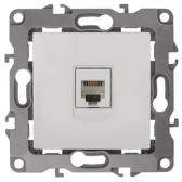 Розетка телефонная RJ11, Эра12, слоновая кость, 12-3105-02 (Б0014712) - артикул Б0014712