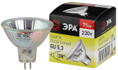 Лампа накаливания галогенная GU5.3-JCDR (MR16) -75W-230V-CL (галоген, софит, 75Вт, нейтр, GU5.3) (10/200/6000) - ЭРА (Энергия света), артикул C0027366