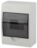 Корпус пластиковый навесной ЭРА SIMPLE ЩРН-П-06   IP41 прозрачная крышка белый - артикул Б0041522