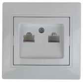 Розетка информационная 2xRJ45, СУ, Plano, антрацит 1-304-05 Intro - артикул Б0044576