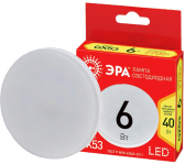 Лампа светодиодная LED 6 Вт 480Лм 2700К таблетка (GX53) теплый GX53 220-240В LED GX-6W-827-GX53 Red Line - артикул Б0054242