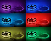 Лента светодиодная 7,2Вт/м 220В RGB IP67 30LED/м LS5050-7,2-30-220-RGB-IP67-20m - ЭРА (Энергия света), артикул Б0043096