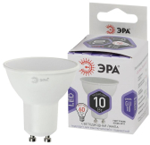 Лампа светодиодная LED 10 Вт 800Лм 6000К софит холодный GU10 170-265В LED MR16-10W-860-GU10 Standart - ЭРА (Энергия света), артикул Б0049074