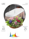 Светильник для растений FITO-25W-QLED-FLY подвесной полного спектра 25 Вт - ЭРА (Энергия света), артикул Б0053062