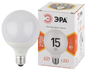 Лампа светодиодная LED 15 Вт 1200Лм 2700К шар теплый E27 170-265В LED G95-15W-2700K-E27 Standart - ЭРА (Энергия света), артикул Б0049077