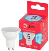 Лампа светодиодная LED 5 Вт 400Лм 4000К софит нейтральный GU10 220-240В LED MR16-5W-840-GU10 Red Line - артикул Б0050689