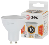 Лампа светодиодная LED 10 Вт 800Лм 2700К софит теплый GU10 170-265В LED MR16-10W-827-GU10 Standart - артикул Б0032997
