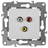 Розетка RCA, Эра12, белый, 12-3113-01 - ЭРА (Энергия света), артикул Б0027471