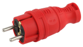 Вилка каучуковая з/з прямая 16A IP44 красная V8-RED-IP44 - ЭРА (Энергия света), артикул Б0044547