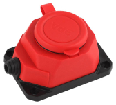 Колодка каучуковая с/з 1 гнездо 16A IP44 красная 24/240/1440 - ЭРА (Энергия света), артикул Б0044550