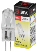 Лампа накаливания галогенная G4-JCD-40W-230V-CL (галоген, капсула, 40Вт, нейтр, G4) (100/1000/35000) - ЭРА (Энергия света), артикул C0039280