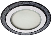 DK LED 9-6  Точечные светильники ЭРА светодиодный круглый ‘‘стекло с рисунком‘‘ 6W 4000K‘‘ (Б0028262) - артикул Б0028262
