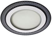 DK LED 9-12 Точечные светильники ЭРА светодиодный круглый ‘‘стекло с рисунком‘‘ 12W 4000K‘‘ (Б0028263) - артикул Б0028263