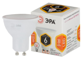 Лампа светодиодная LED 6 Вт 480Лм 2700К софит теплый GU10 170-265В LED MR16-6W-827-GU10 Standart - артикул Б0020543