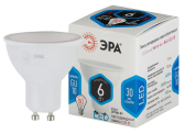 Лампа светодиодная LED 6 Вт 480Лм 4000К софит нейтральный GU10 170-265В LED MR16-6W-840-GU10 Standart - артикул Б0020544