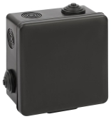 Распределительная коробка KOR-100-100-50-8g-B открытой установки черная 100х100х50мм с гермовводами 8 вх. IP54 - артикул Б0061777