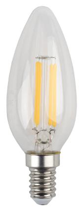 Лампа светодиодная филаментная F-LED B35-5W-840-E14 (филамент, свеча, 5Вт, нейтр, E14 (25/50/3300) ЭРА (Б0019003) - артикул Б0019003