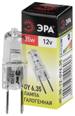 Лампа накаливания галогенная GY6.35-JC-35W-12V (галоген, капсула, 35Вт, нейтр, GY6.35) (100/1000/28000) - ЭРА (Энергия света), артикул C0027371