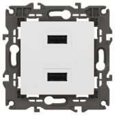 Устройство зарядное USB, 5В-2100мА, Эра Elegance, белый, 14-4110-01 - ЭРА (Энергия света), артикул Б0034358
