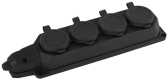 Колодка каучуковая с/з 4 гнезда 16A IP44 черная K-4e-B-IP44 - ЭРА (Энергия света), артикул Б0044546