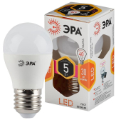 Лампа светодиодная LED 5 Вт 400Лм 2700К шар теплый E27 170-265В LED P45-5W-827-E27 Standart - ЭРА (Энергия света), артикул Б0028486