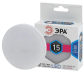 Лампа светодиодная LED 15 Вт 1200Лм 4000К таблетка (GX53) нейтральный GX53 170-265В LED GX-15W-840-GX53 Standart - ЭРА (Энергия света), артикул Б0036552