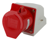 Розетка стационарная наружная 124 3Р+РЕ 32А 380В IP44 (10/60/720) R(OUT)-32-3P-PE-IP44 - ЭРА (Энергия света), артикул Б0032878
