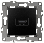 Розетка HDMI, Эра12, антрацит, 12-3114-05 - ЭРА (Энергия света), артикул Б0027485