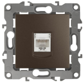Розетка информационная RJ45, Эра12, бронза, 12-3107-13 - артикул Б0019351
