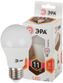 Лампа светодиодная LED 11 Вт 880Лм 2700К груша теплый E27 170-265В LED A60-11W-827-E27 Standart - ЭРА (Энергия света), артикул Б0030910