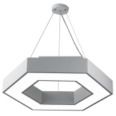 Светильник светодиодный Geometria Hexagon SPO-123-W-40K-045 45Вт 4000К 2500Лм IP40 600х600х80 белый подвесной - ЭРА (Энергия света), артикул Б0050554