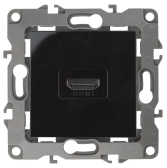 Розетка HDMI, Эра12, чёрный, 12-3114-06 - ЭРА (Энергия света), артикул Б0027486