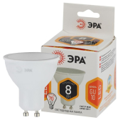 Лампа светодиодная LED MR16-8W-827-GU10 (диод, софит, 8Вт, тепл, GU10) ЭРА (10/100/4000) ЭРА (Б0036728) - артикул Б0036728